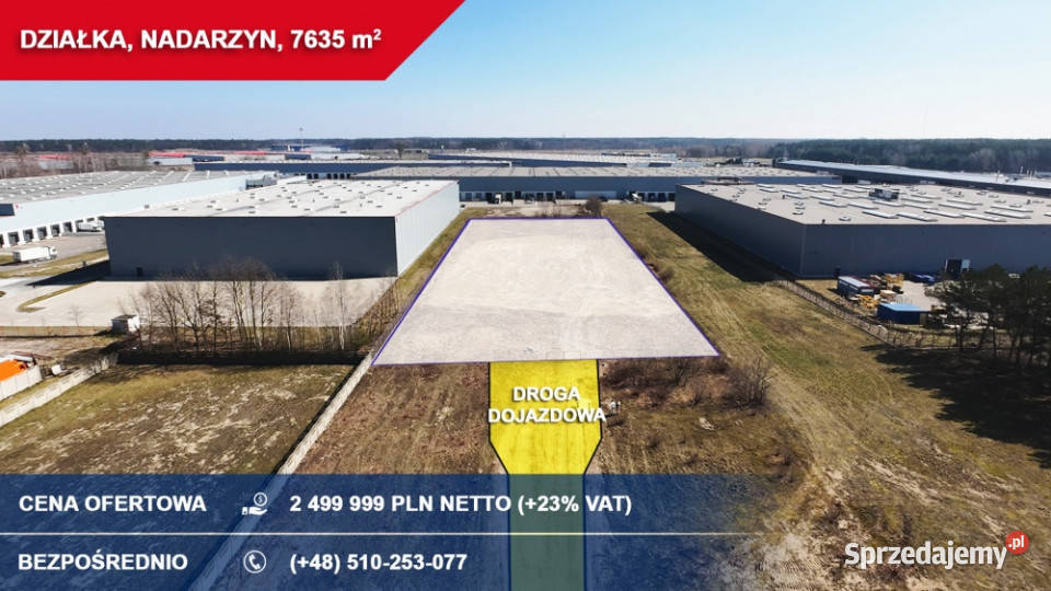 Działka pod magazyny produkcję i usługi NADARZYN