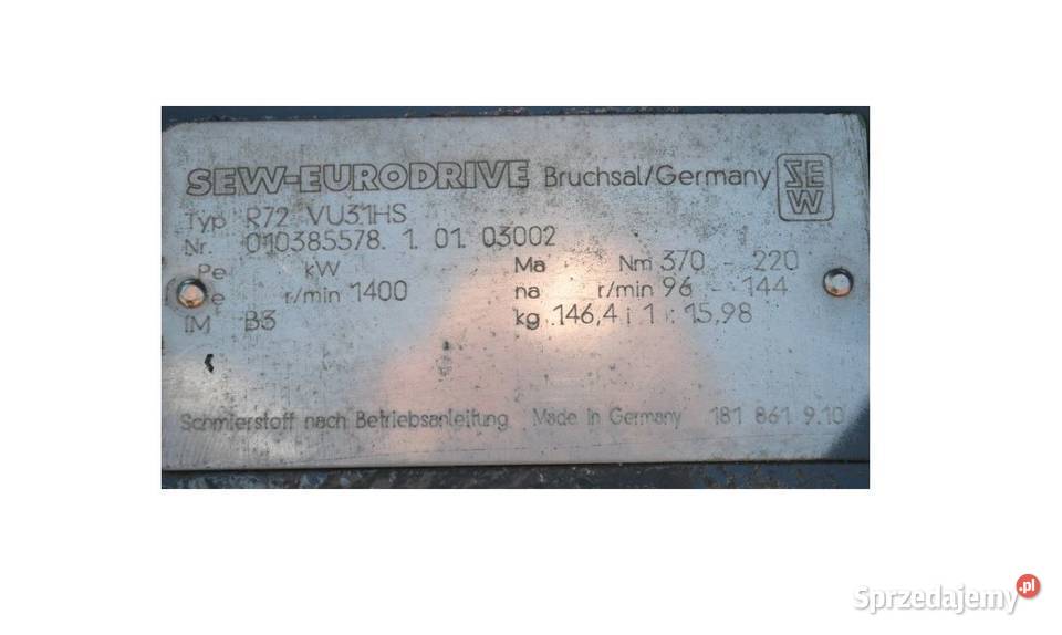 Motoreduktor 55kw z regulacją 96144obr SEW Kargowa