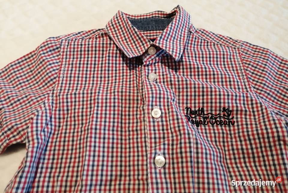 Koszula rozpinana w kratkę krótki rękaw 9298 Czeladź sprzedam