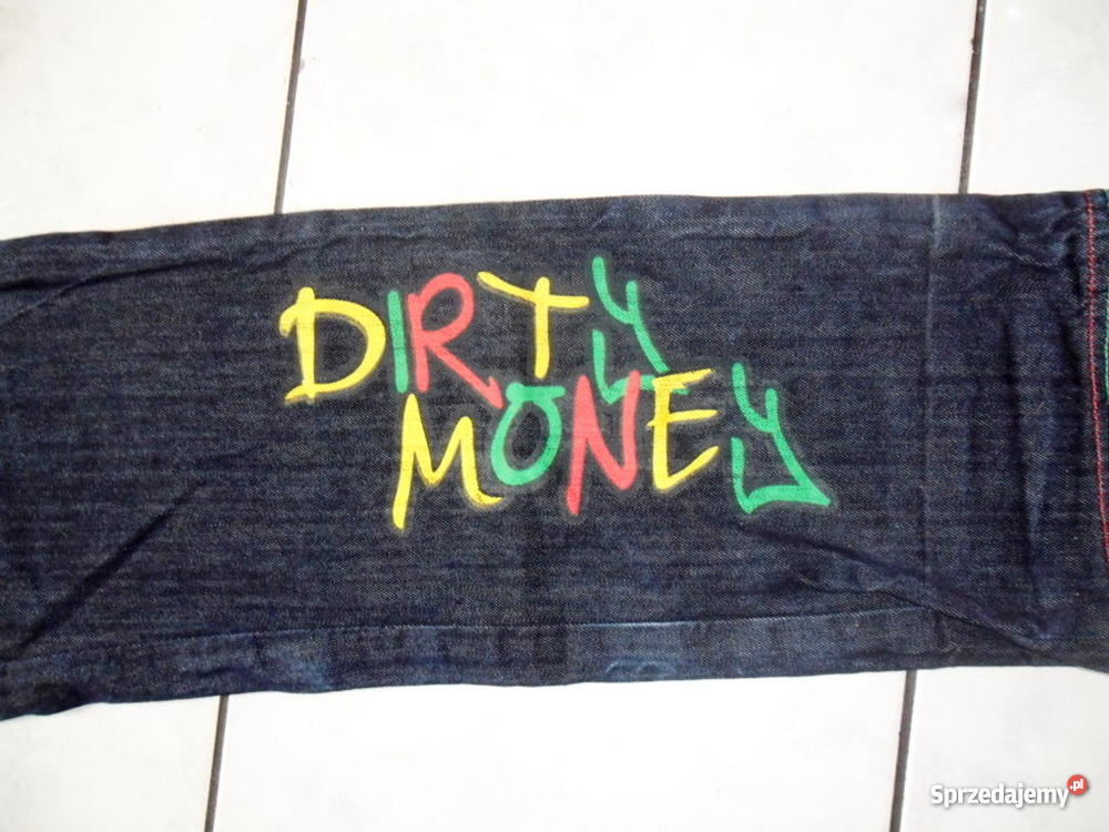 SPODNIE DIRTY MONEY rasta reggae kolorowe jeans Rozmiar uniwersalny sprzedam