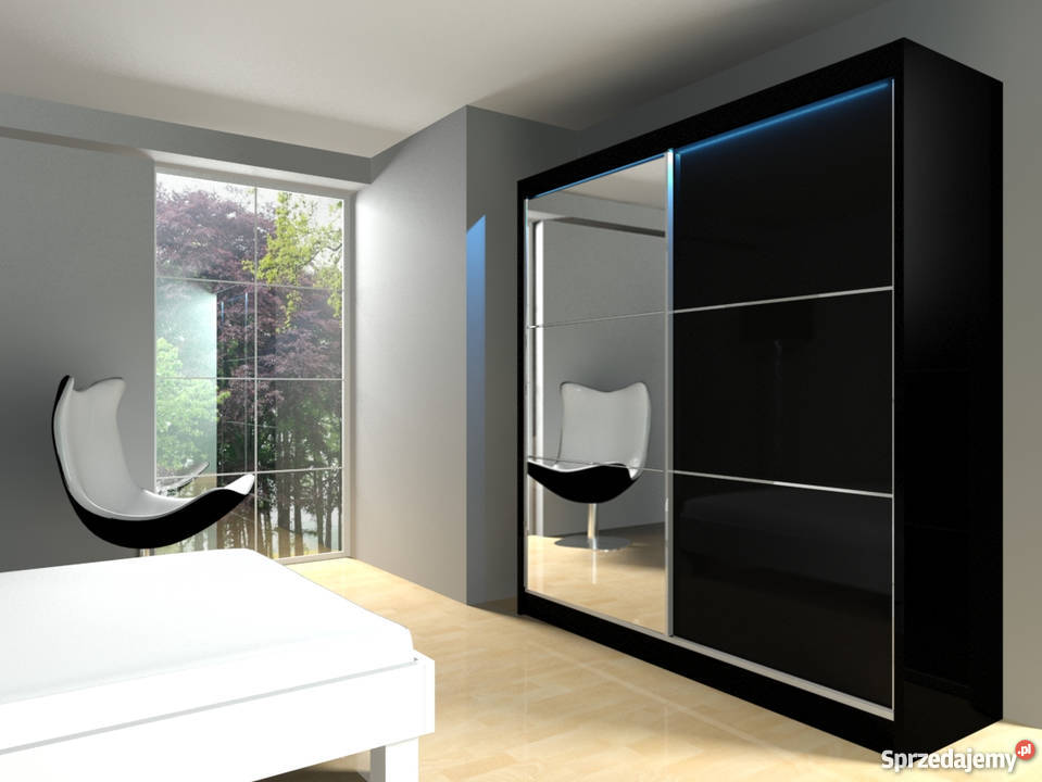 Szafa 200 LED lustro szkło Lacobel POŁYSK Duży sprzedam