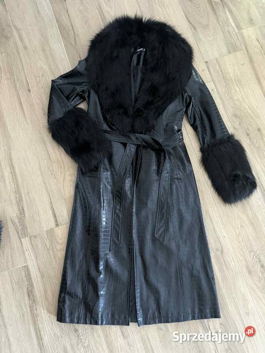 Nowy czarny płaszcz Missguided 38 szlafrokowy