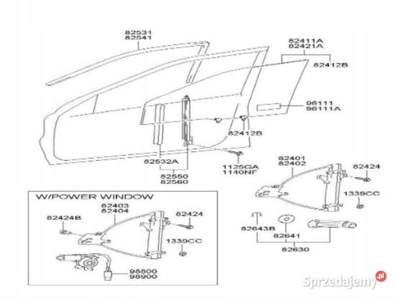 USZCZELKA DRZWI PRZÓD HYUNDAI ACCENT 9906r zASO