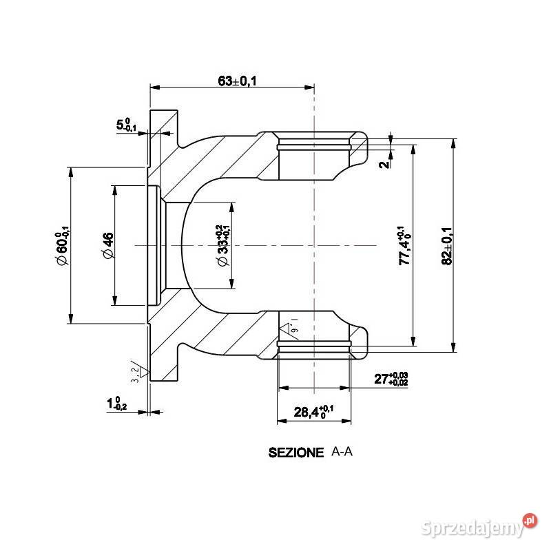 Widłak kołnierzowy kat 4 średnica 104 mm cztero małopolskie