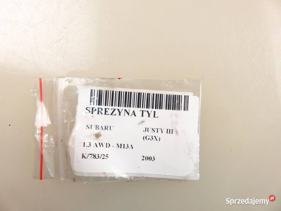 SPRĘŻYNY TYŁ SUBARU JUSTY III 13 AWD sprzedam