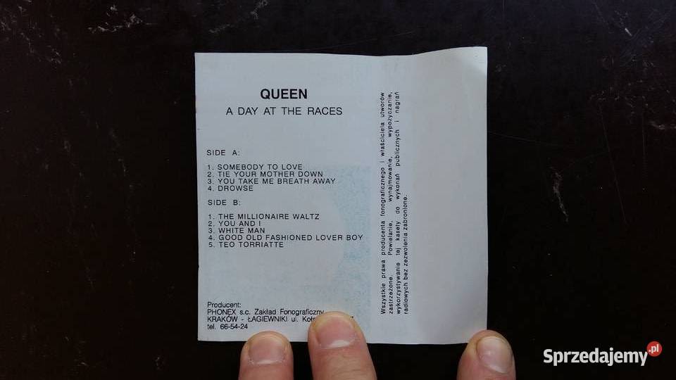 Kaseta Queen A day at the racers Płyty i kasety Siemiatycze
