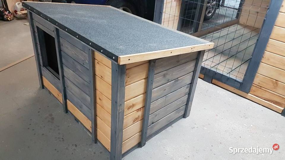 Buda psa ocieplona xxl antracyt lamele kojec Iława