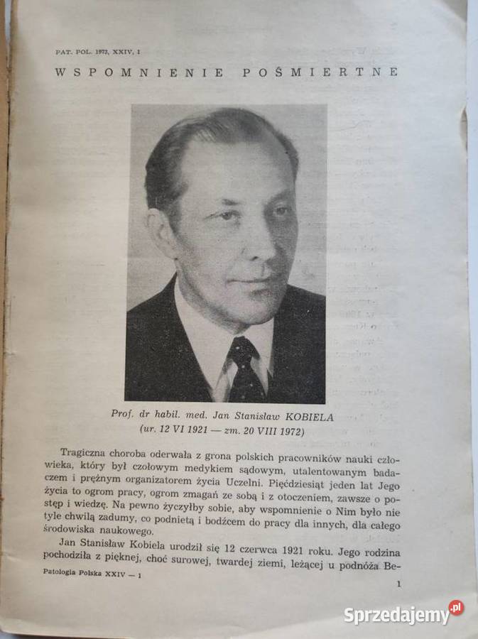 Patologia Polska czasopismo patomorfologia 1972 Kielce