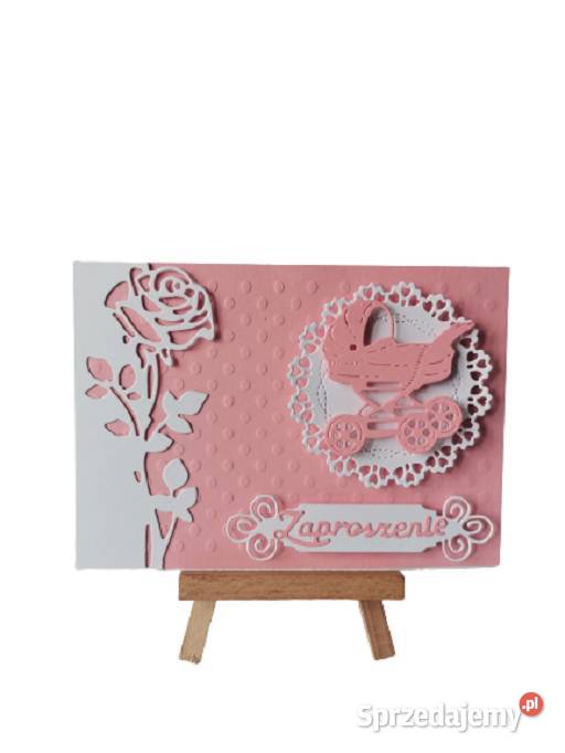 Zaproszenia Chrzest Święty Wózek W Serwetce C6 Poznań sprzedam