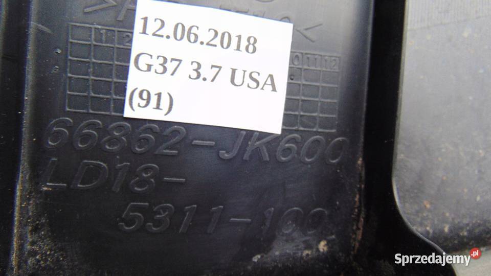 PODSZYBIE LEWE PRAWE INFINITI G37 66863JK600 Nowy Tomyśl
