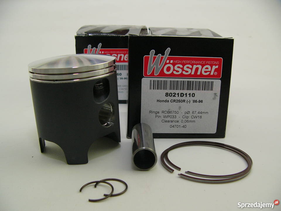 TŁOK komplet tłokowyWOSSNER 6744 mm CR 250 R Zabrze
