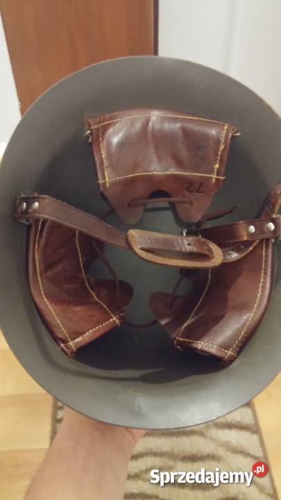 PięknyStary Wojskowy Hełm Szwedzki Sygnowany Brzóza Stadnicka