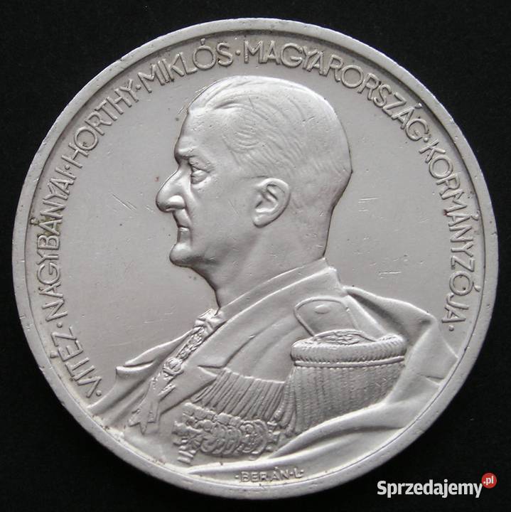 WĘGRY 5 PENGO 1939 ADMIRAŁ MIKLOS HORTHY SREBRO