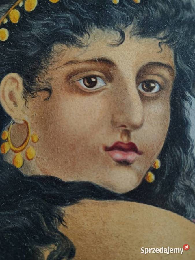 Stary obraz akwarela pomorskie Kartuzy sprzedam