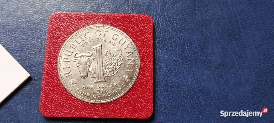 Stare monety 1 dolar 1970 FAO Gujana mennicza Lesko