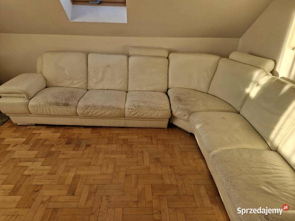 Kanapa narożna kremowa stan na zdjeciu Grodzisko sprzedam