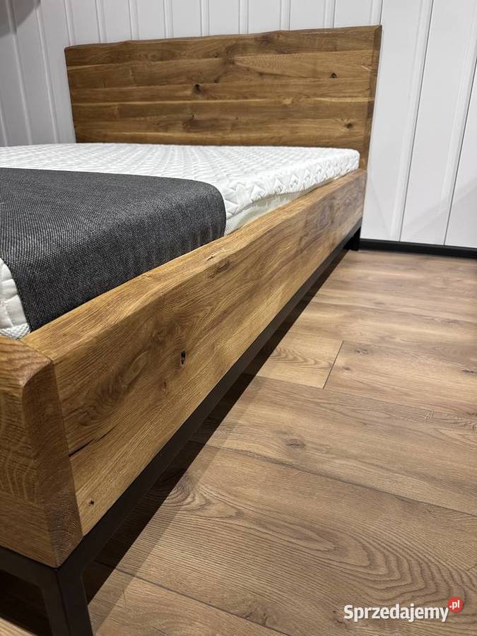 Łóżko dębowe Loft 160x200 The L01 Edgar Meble Łóżka Katowice
