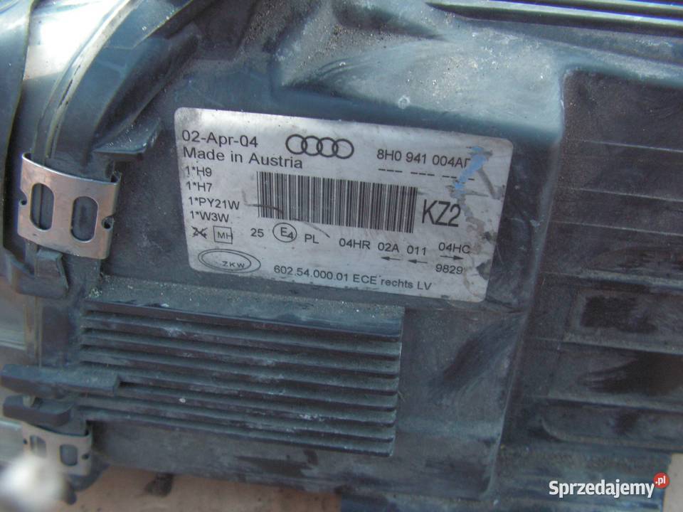 AUDI A4 B6 CABRIO LAMPA PRZÓD PRAWA Zbierkowo