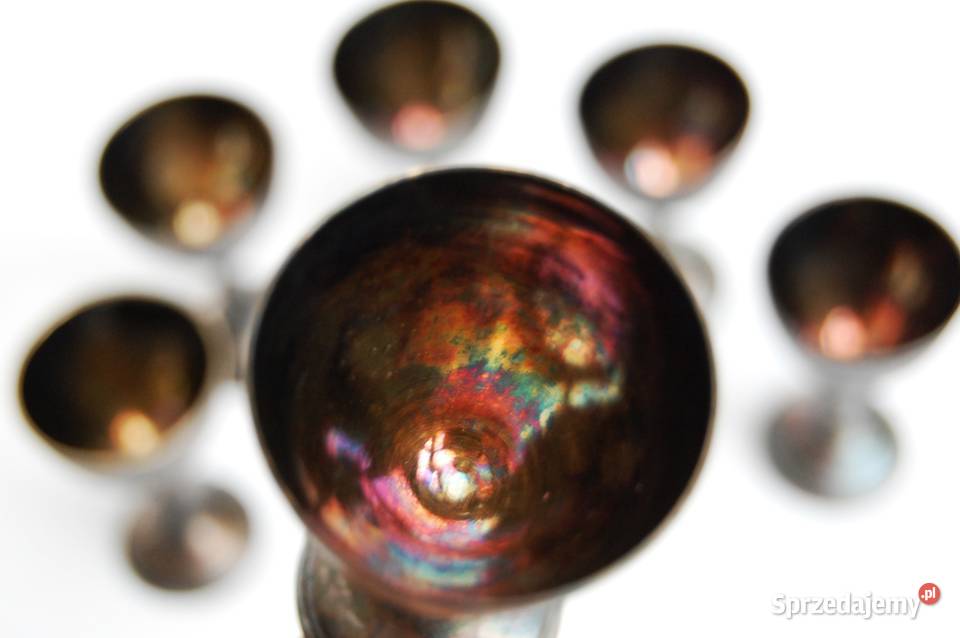 Posrebrzane kieliszki platerowane srebrem Kieliszki i pucharki lubelskie sprzedam