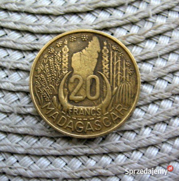 Madagaskar Francuski 20 Frank 1953r Kalisz sprzedam