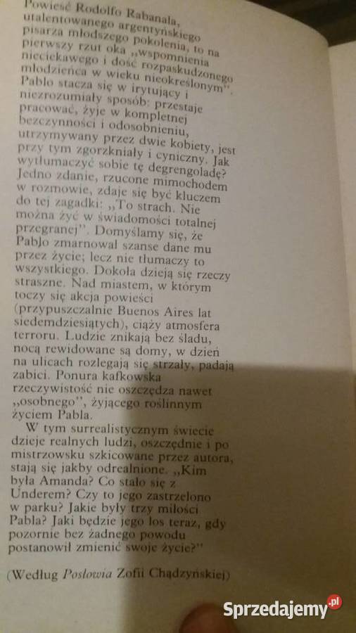 Rodolfo Rabanal książki Osobny literatura Warszawa