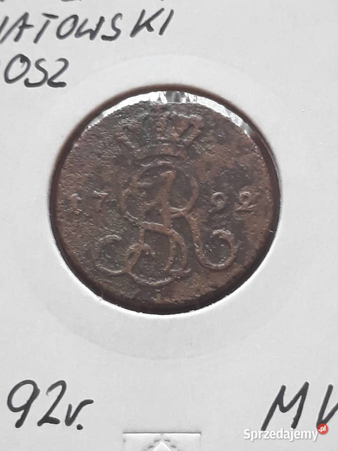 1 Grosz Stanisław August Poniatowski 1792 r MV Konin