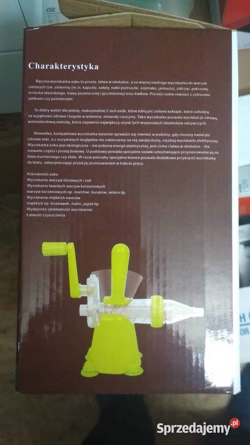 Ręczna wyciskarka soku do owoców i warzyw Dom i Ogród Wieliczka