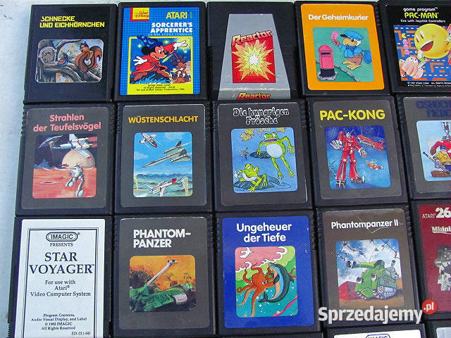 Kartridże z grami do konsoli Atari 2600 różne Łódź
