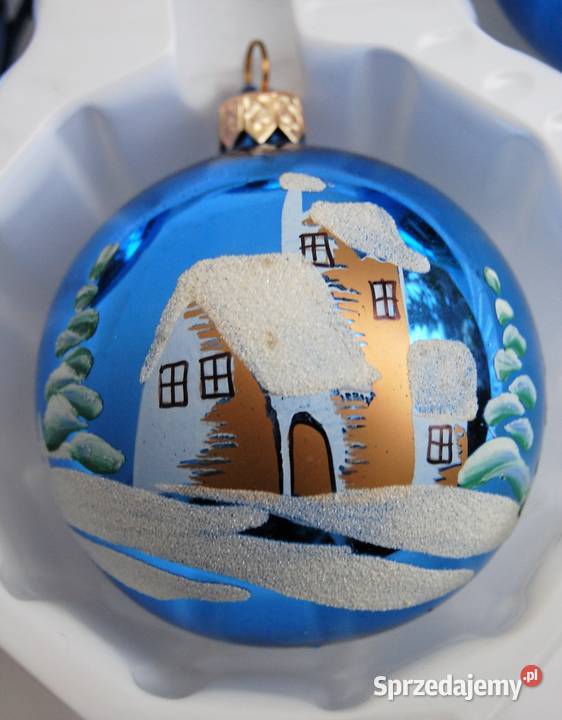 Bombki szklane choinkowe ręcznie malowane Wojag Lublin