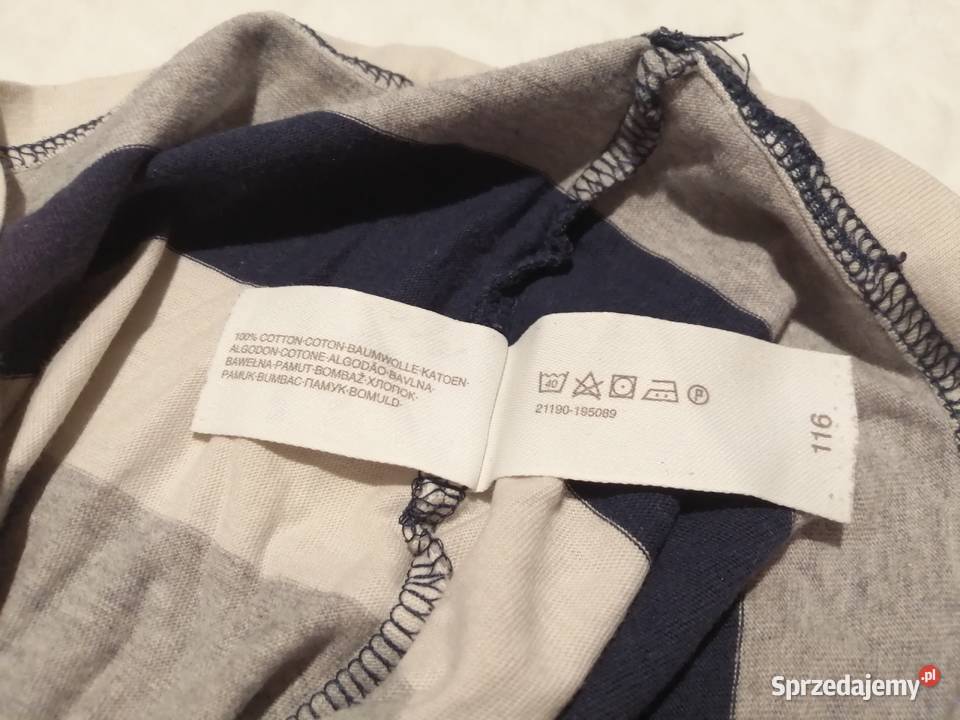 Koszulka chłopięca długi rękaw CA 116 paski chłopiec Czeladź