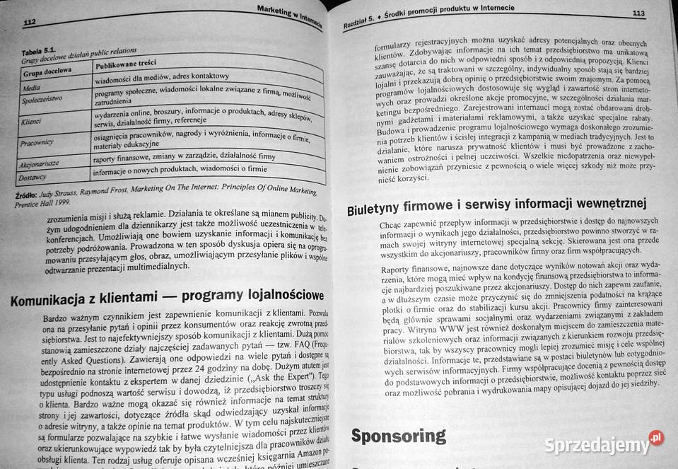 Marketing w internecie Strategie małych i dużych Rok wydania 2001 Pozostałe Chełm