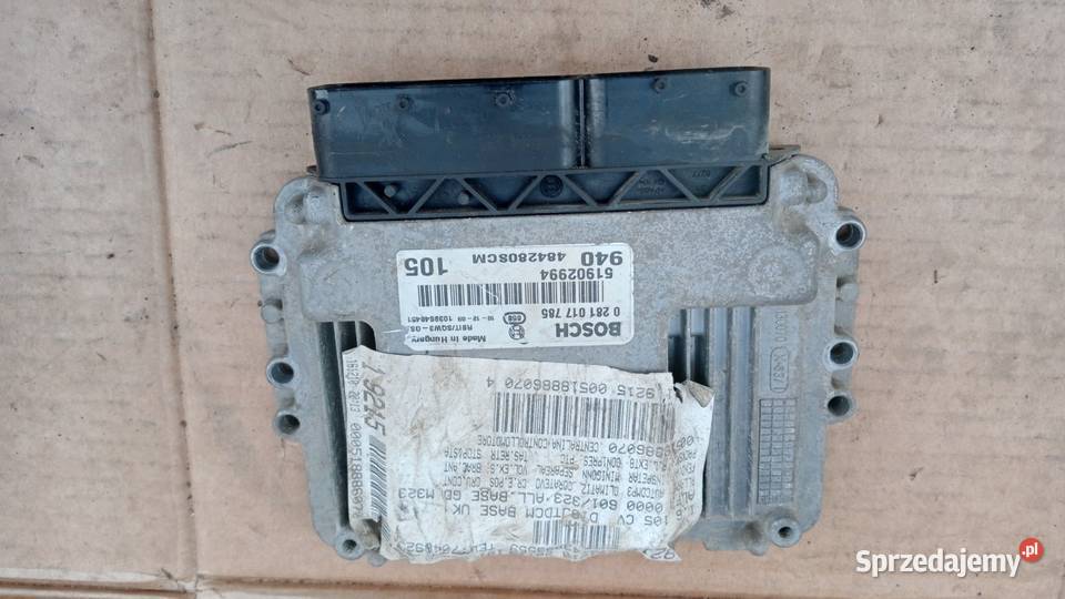 GIULIETTA KOMPUTER SILNIKA 16 JTDM 0281017785 Pasy przednie i tylne Karoseria Zbierkowo