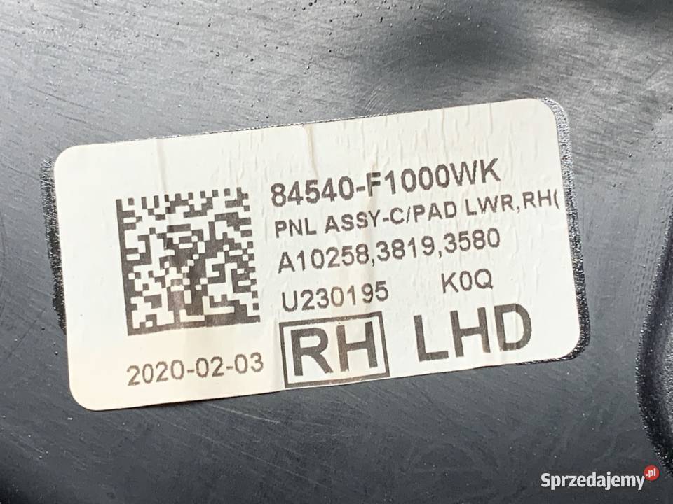 SCHOWEK PASAŻERA KIA SPORTAGE IV SUV osobowe