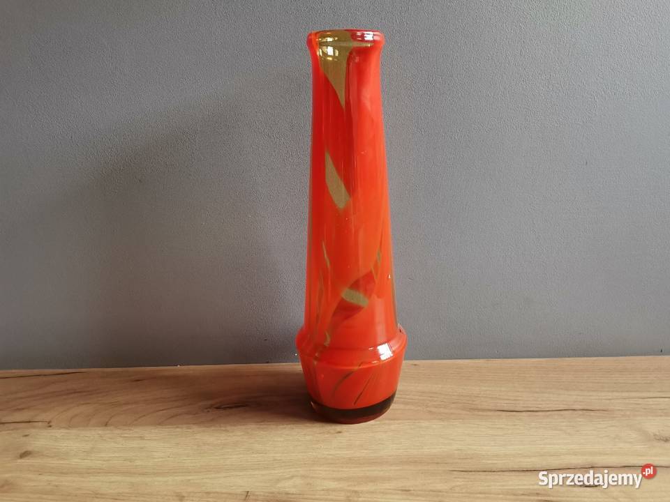 Stary kolorowy wazon huta Laura Tarnów design Porcelana i szkło Siemianowice Śląskie sprzedam