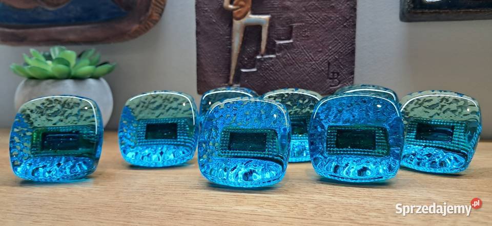 Szklane uchwyty retro śląskie Sosnowiec