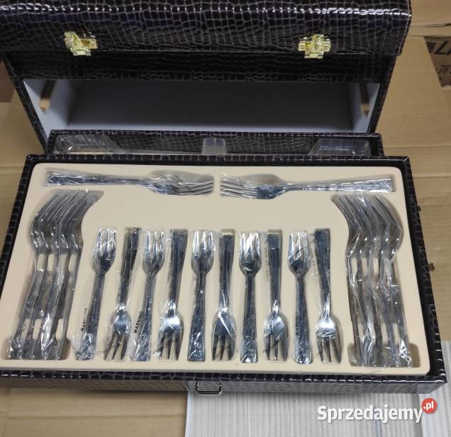 Sztućce lux Hermann Miller w kufrze 72 el połysk łódzkie Łódź