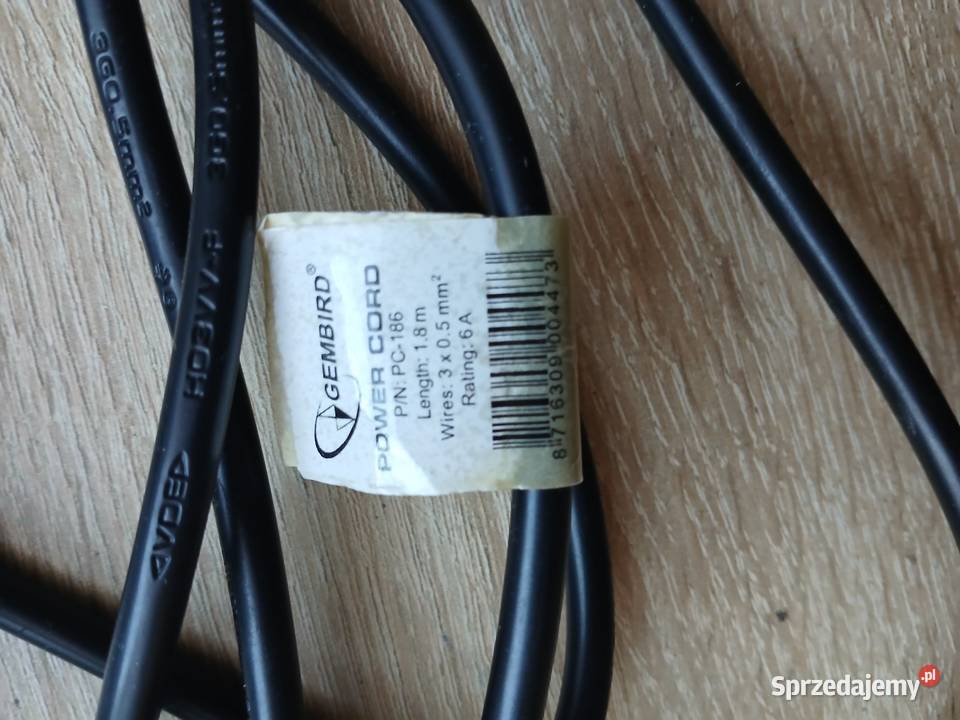 Kabel zasilający do komputera Pozostałe Chrzanów