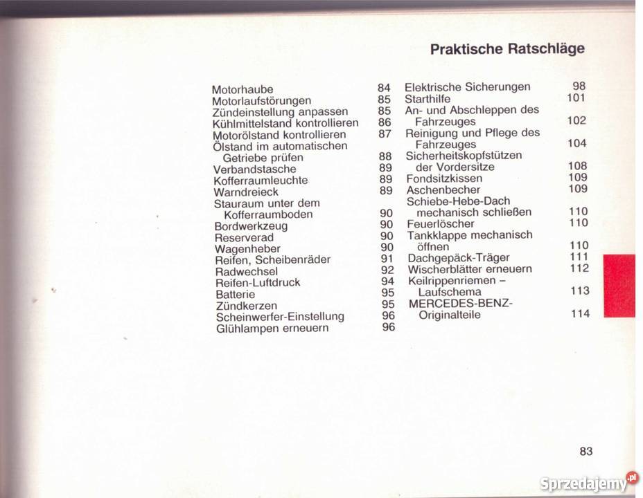 Instrukcja obsługi do mercedesa W124 Klasa E warmińsko-mazurskie Elbląg