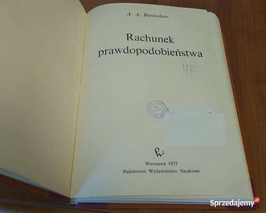 Rachunek prawdopodobieństwa A A Borowkow tł Lech Gdańsk