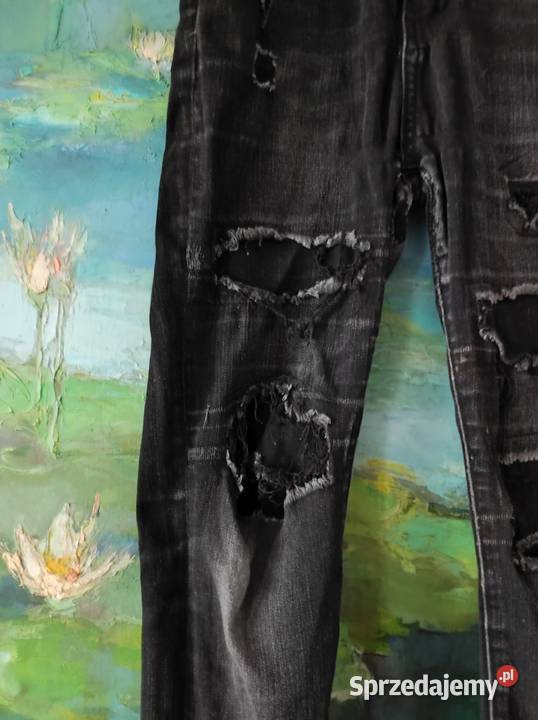 spodnie z dziurami poszarpane Denim Live modne Spodnie