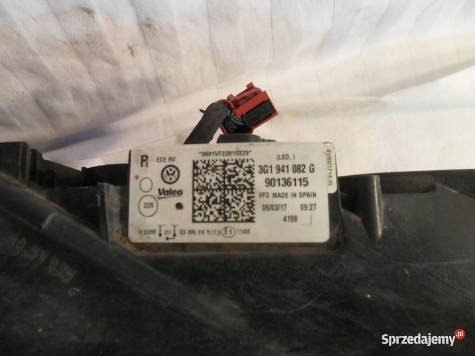 Lampa Przednia Prawa VW Passat B8 Nowy Tomyśl