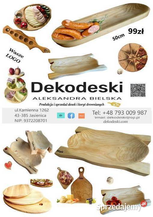 koryta z drewna Taca do podawania jedzenia Tace i stoliki śląskie Jasienica