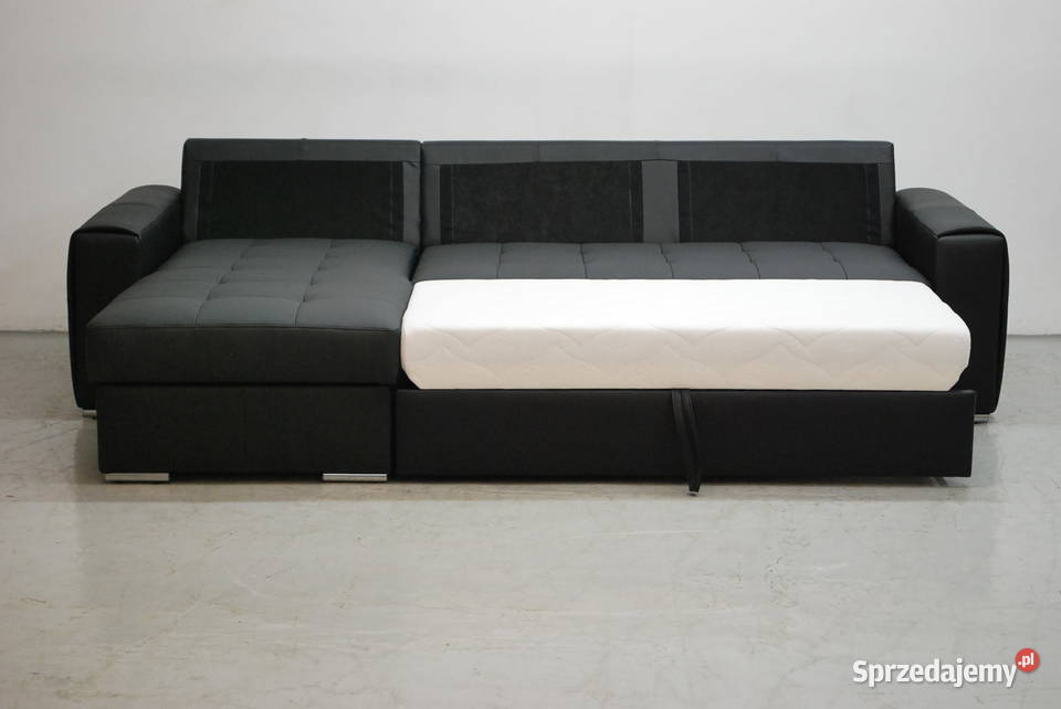 czarna SKÓRA NATURALNA NAROŻNIK Z FSPANIA 6605 Poznań