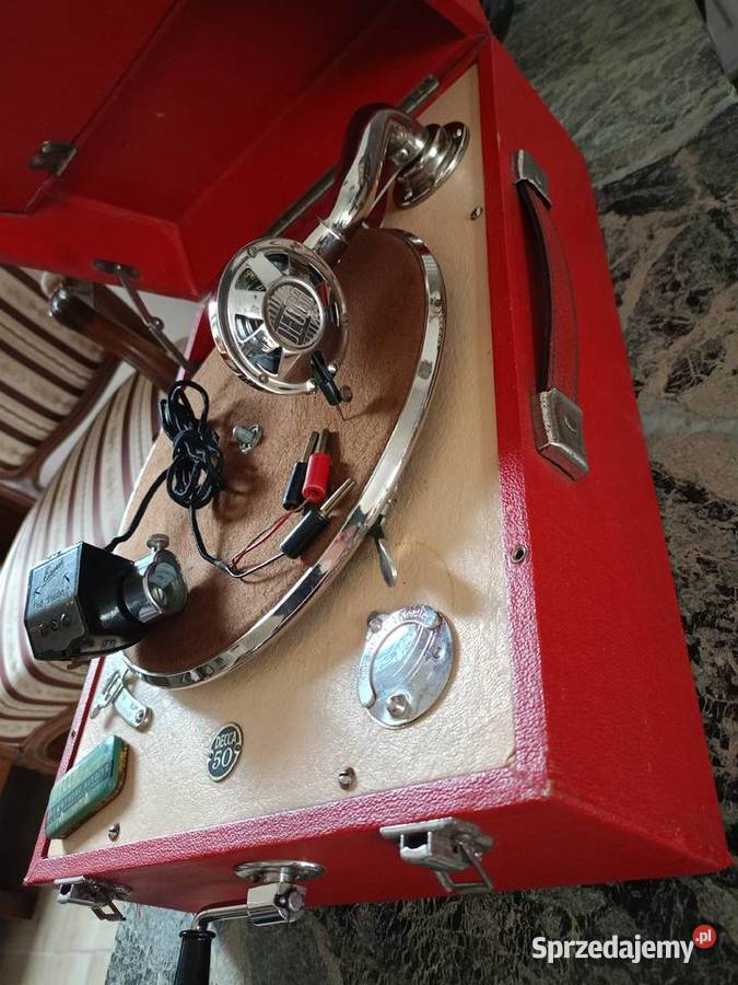 Zabytkowy Patefon DECCA 30 Lata plus elektryczna Drawski Młyn