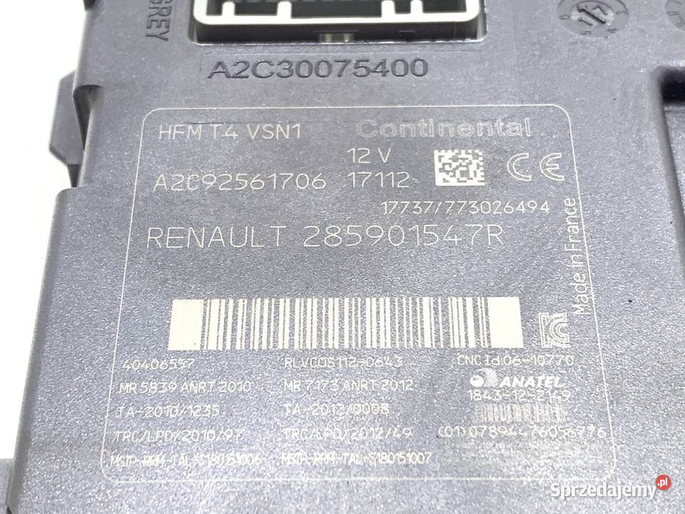 STACYJKA RENAULT CAPTUR I 285901547R 09 90 podkarpackie