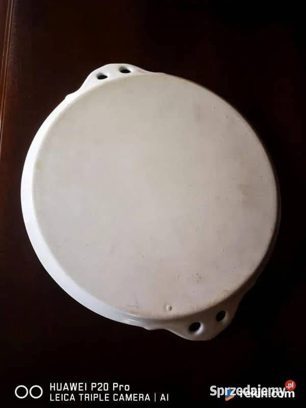 Patera Z pięknym dekorem w kolorach burgunda Z Porcelana i szkło pomorskie Gdańsk