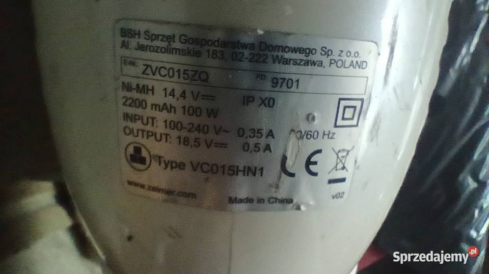 Odkurzacz pionowy Zelmer Piekary Śląskie