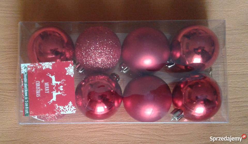 Ozdoby choinkowe bombki i gwiazdki czerwone Łódź
