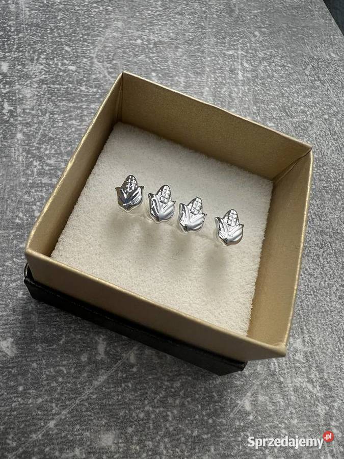 Kolczyki srebrne kukurydze kukurydza Jasło