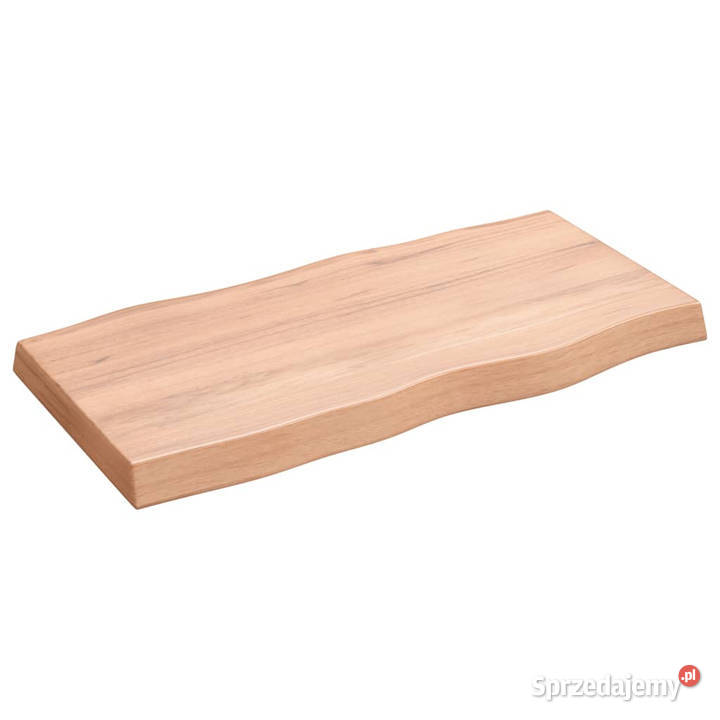 Blat jasnobrązowy 80x40x26 drewno z naturalną sprzedam